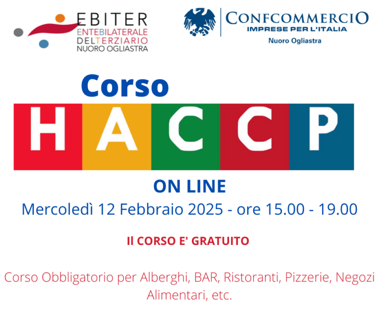 CORSO HACCP GRATUITO 4 ORE – Nuova Edizione