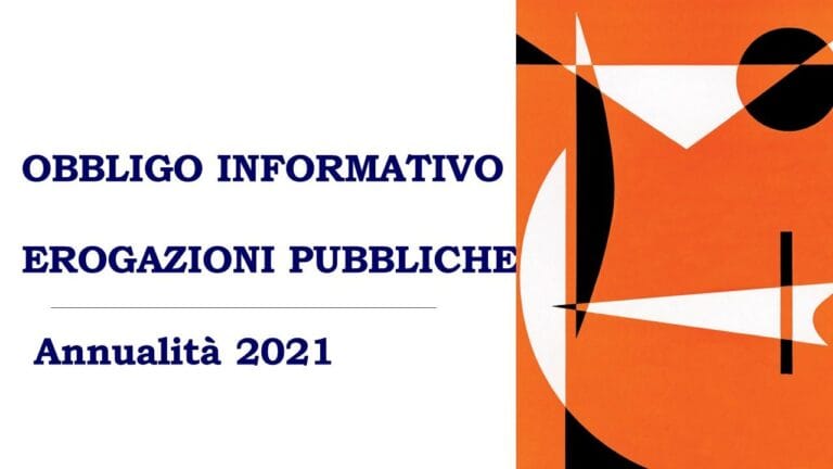 OBBLIGO INFORMATIVO EROGAZIONI PUBBLICHE – IMPRESE 2021