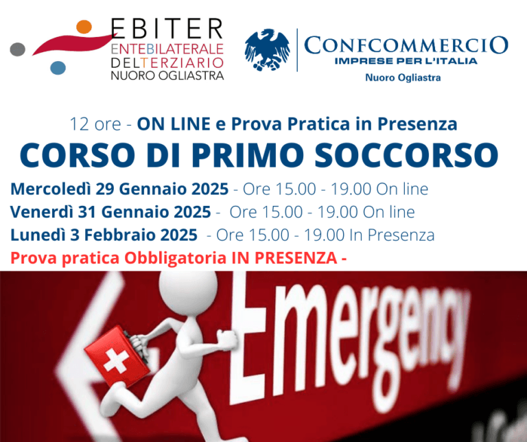 CORSO PER ADDETTI DI PRIMO SOCCORSO IN AZIENDA –