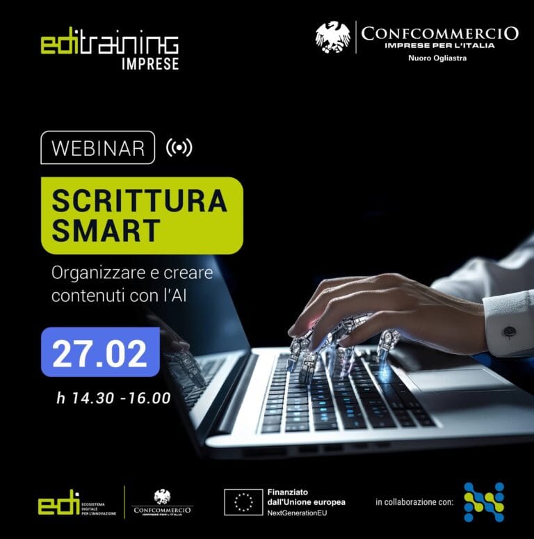 SCRITTURA SMART: ORGANIZZARE E CREARE CONTENUTI CON L’INTELLIGENZA ARTIFICIALE